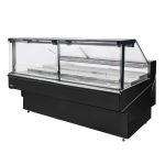 Aukstumvitrīna Mega-M LAURA E250K, melna, ar iekšējo agregātu