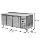 Nerūsējošā tērauda galds ar ledusskapi Mega-M STCH/VCH/178/70/R290/R/N - Image 2