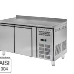 Nerūsējošā tērauda galds ar saldētavu Mega-M STMR/VCH/136/70/R290/R/N