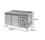 Nerūsējošā tērauda galds ar saldētavu Mega-M STMR/VCH/136/70/R290/R/N - Image 2