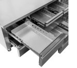 Nerūsējošā tērauda galds ar ledusskapi Mega-M STCH/VCH/180/70/R290/R/SZ/N - Image 3