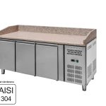 Granīta virsmas galds ar ledusskapi Mega-M STCH/VCH/180/70/R290/R/N