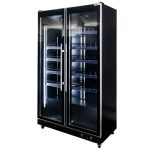Aukstuma vitrīna Mega-M DIEGO R112 Prestige black S-112 cm G-63 cm H-198 cm N