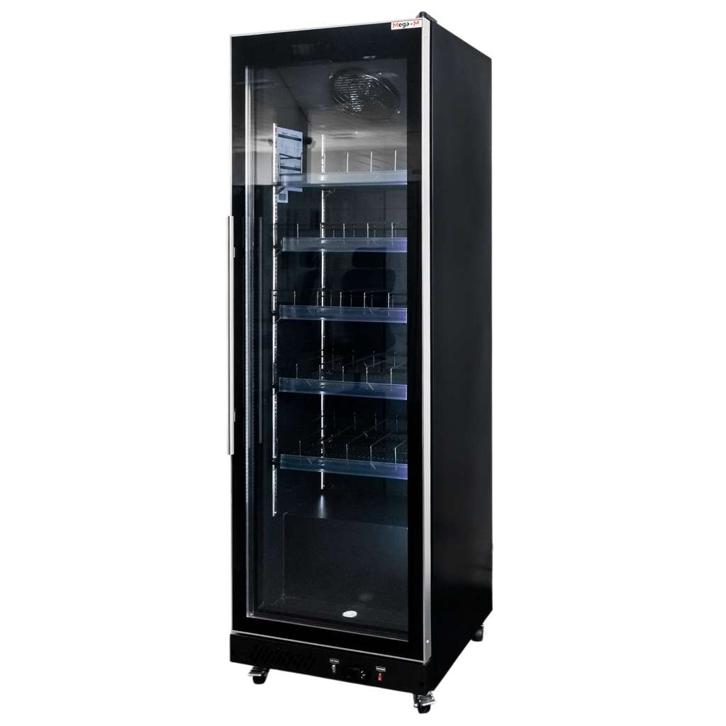 11112025691347f75f894.jpeg Aukstuma vitrīna Mega-M DIEGO R62 Prestige black P-62 cm D-63 cm A-198 cm N - Image 1