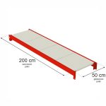 Plaukts noliktavas plauktam Mega-M FORTIS L-200 cm G-50 cm N