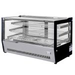 Galda siltā vitrīna Mega-M ELSA MINI S120H S-120 cm G-53 cm H-69 cm inox N