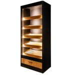 Maizes plaukts Mega-M atvērts modulis LED H-205 cm L-100 cm G-58 cm melns / db kraft N