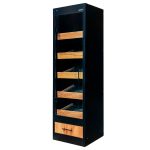 Maizes plaukts Mega-M modulis ar stiklu LED H-205 cm L-60 cm G-58 cm melns / ozols kraft N