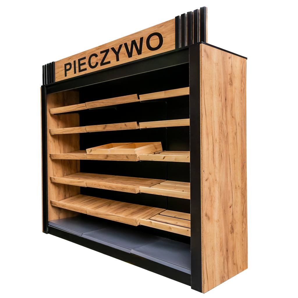 1111202569134880bb16d.jpeg Maizes plaukts Mega-M atvērts modulis H-244 cm L-247.5 cm G-60 cm ozols kraft / melns N - Image 1