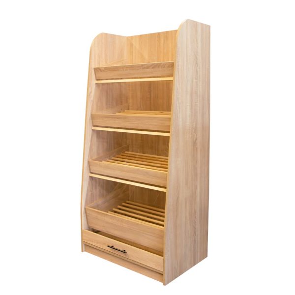 Maizes plaukts pleksistikla Mega-M H- 180 cm L- 90 cm G- 60 cm sonoma ozols N