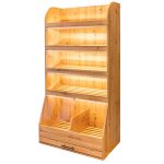 Maizes plaukts no pleksistikla ar LED apgaismojumu H- 205 cm L- 100 cm G- 60 cm Db Artisan 5307 N