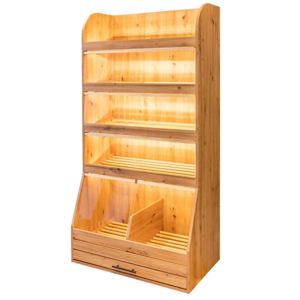 Maizes plaukts no pleksistikla ar LED apgaismojumu H- 205 cm L- 100 cm G- 60 cm Db Artisan 5307 N