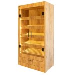 Maizes plaukts Mega-M modulis ar stikliem LED H-205 cm L-100 cm G-58 cm db kraft N