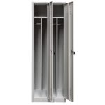 Garderobes skapis Mega-M J-60 2 durvju ar starpsienām pelēks S-60 cm G-50 cm H-180 cm saskrūvējams