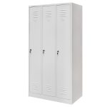 BHP drēbju skapis Mega-M J-90 3 durvju pelēks S-90 cm G-50 cm H-180 cm skrūvējams N