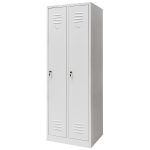 BHP darba apģērbu skapis Mega-M J-60 2 durvju pelēks S-60 cm G-50 cm H-180 cm skrūvējams N