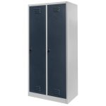 Darba apģērbu skapis Mega-M J-80 2 durvju pelēks/ grafīta priekšpuse P-80 cm Dz-50 cm A-180 cm skrūvējams N