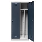 Darba apģērbu skapis Mega-M J-80 2 durvju ar starpsienām pelēks/ grafīta priekšpuse S-80 cm G-50 cm H-180 cm saskrūvējams N