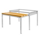 Pamatne ar izvelkamu WPC soliņu zem darba apģērbu skapja Mega-M J-80 S-80 cm G-80 cm H-43 cm saskrūvējama N