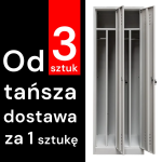 BHP drēbju skapis Mega-M J-60 2 durvju ar starpsienām pelēks S-60 cm G-50 cm H-180 cm skrūvējams (piegāde uz paletes) N