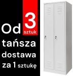 Garderobes skapis Mega-M J-60 2-durvju pelēks S-60 cm G-50 cm H-180 cm skrūvējams (piegāde uz paletes) N