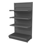 Veikala sienas plaukts Mega-M Basic H-225 cm L-103 cm G-50/3x40 cm (GC-58 cm) antracīta bāzes modulis N
