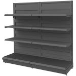 Sienas veikala plaukts Mega-M Basic H-225 cm L-203 cm G-50/3x40 cm (GC-58 cm) antracīts N