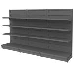 Sienas veikala plaukts Mega-M Basic H-225 cm L-303 cm G-50/3x40 cm (GC-58 cm) antracīts N