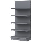 Veikala plaukts Mega-M Merkury piesienas H-210 cm L-103 cm G-47/4x47 cm (GC-55 cm) grafīta bāzes modulis N