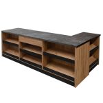 Veikala tirdzniecības lete Mega-M H-87 cm L-360 cm G-60 cm ozols kraftN