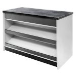 Veikala tirdzniecības lete Mega-M H-90 cm L-120 cm G-60 cm tērauda pelēks N