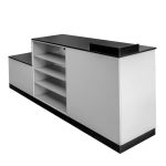 Tirdzniecības lete Mega-M H- 120/70 cm L- 300 cm G- 60 cm gaiši pelēka 1700 N