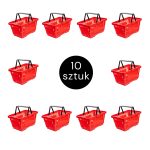 Iepirkumu grozs H-22 cm L-30 cm G-43 cm Poj.22L sarkans (komplekts 10 gab.) N