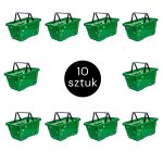 Iepirkumu grozs H-22 cm L-30 cm G-43 cm zaļš (komplekts 10gab.) N