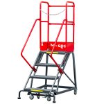 Pārvietojamas noliktavas kāpnes Mega-M H-102 cm 4 pakāpieni N