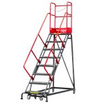 Pārvietojamas noliktavas kāpnes Mega-M H-204 cm 8 pakāpieni N