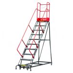 Pārvietojamās noliktavas kāpnes Mega-M H-255 cm 10 pakāpieni N