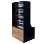Veikala vitrīna cepumiem un konfektēm Mega-M H-162 cm L-80 cm G-60 cm melna N