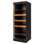 Konfekšu vitrīna ar LED apgaismojumu Mega-M H- 205 cm L- 80 cm G- 58 cm Bazalt 0166 N