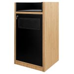 Atkritumu tvertne ar paplāšu vietu Mega-M H- 120 cm L- 60 cm G- 58 cm akmens ozols N