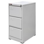 Metāla kartotēkas skapis Mega-M J-3/S 3 atvilktnes A4 pelēks S-46 cm G-62 cm H- 103 cm saskrūvējams N