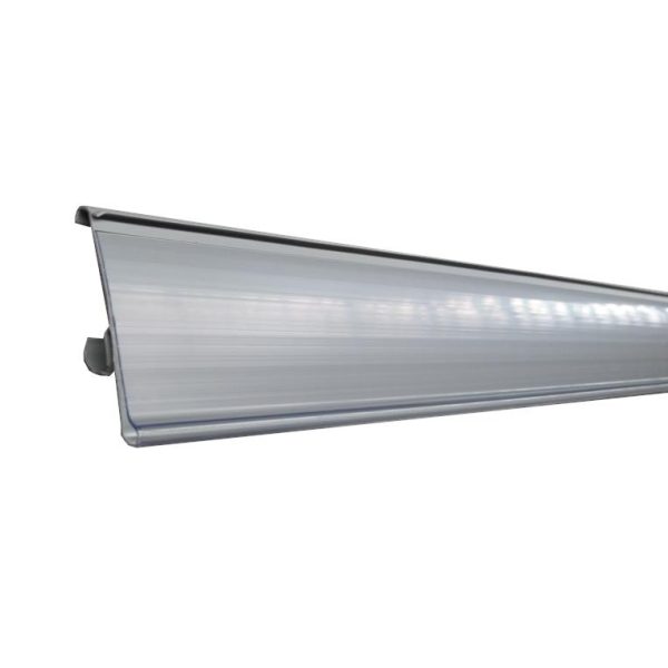 Cenu līste plauktam iespraužama L-125cm pelēka N
