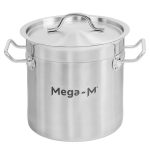 Augsts gastronomijas katls ar vāku Mega-M PRO 6l r. 20 cm x h 20 cm N