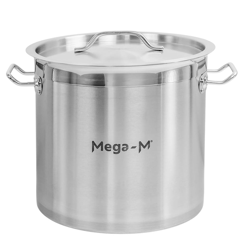 1111202569134a0978fe7.jpeg Augsts gastronomijas katls ar vāku Mega-M PRO 17l r. 28 cm x h 28 cm N - Image 1