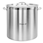 Augsts gastronomijas katls ar vāku Mega-M PRO 71l r. 45 cm x h 45 cm N