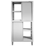 Nerūsējošā tērauda skapis dalīts Mega-M S-80 cm G-50 cm H-180 cm N