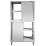 Nerūsējošā tērauda dalīts skapis Mega-M S-100 cm G-50 cm H-200 cm N