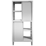 Nerūsējošā tērauda dalīts skapis Mega-M S-80 cm G-60 cm H-200 cm N