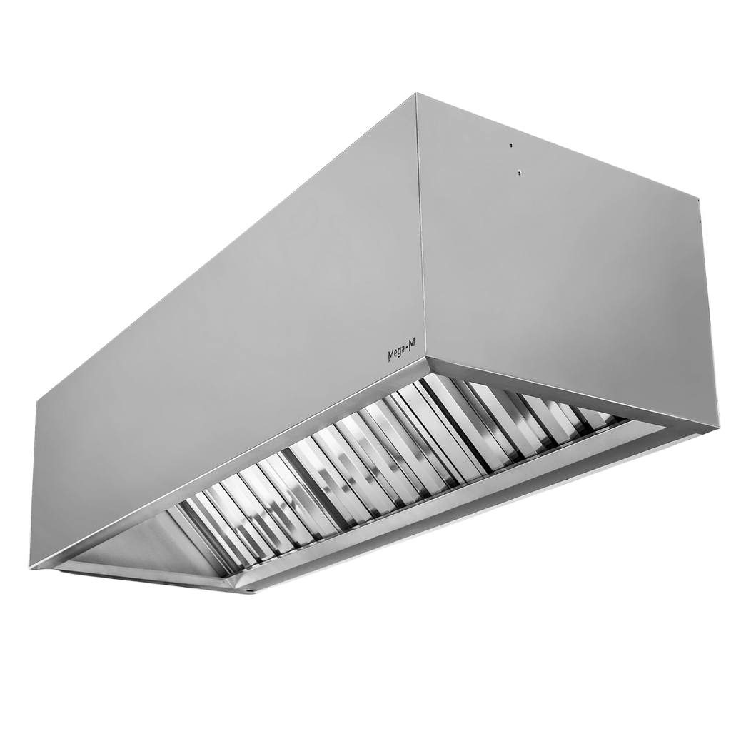 1111202569134a955fb88.jpeg Gastronomiskais kastes tipa tvaika nosūcējs no nerūsējošā tērauda Mega-M S-180 cm G-70 cm H-50 cm N - Image 1