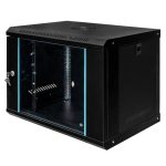 Rack skapis Mega-M 19" 9U 450x600x400 sienas melns N